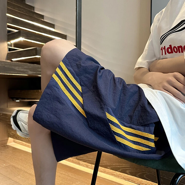 夏季运动裤薄款透气短裤时尚裤子韩版宽松潮流五分裤男女同款潮牌