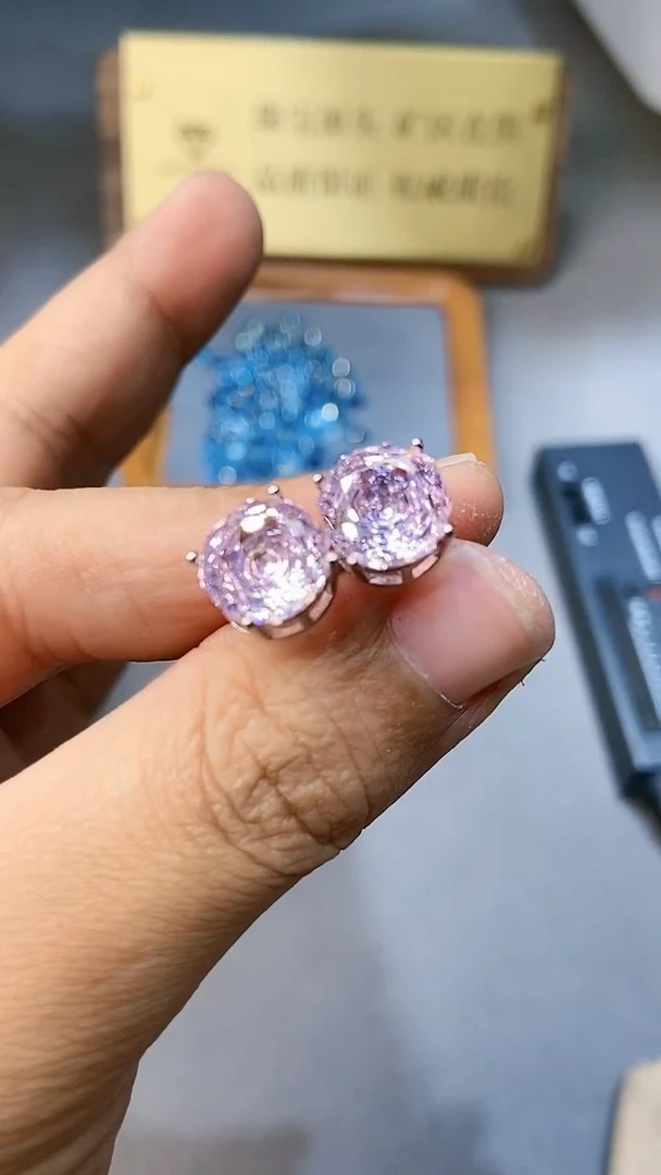 【闪购商品】水晶耳饰银S925镶嵌3444