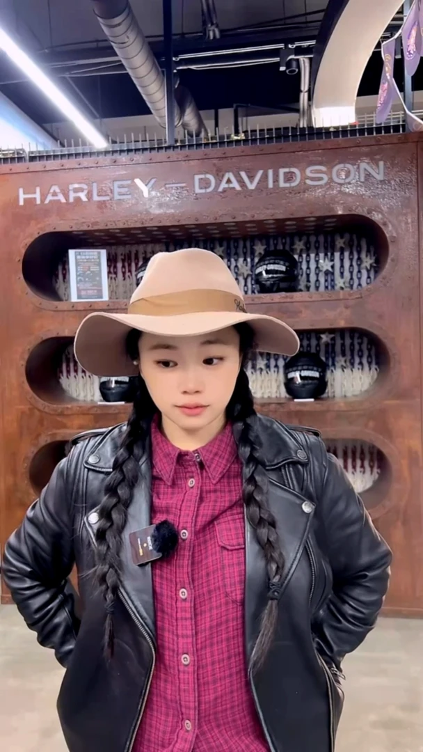 绵羊毛哈雷原厂西部牛仔帽 97657