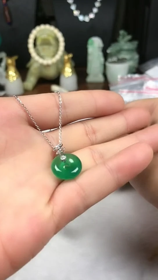 银S925镶嵌颈饰玛瑙/玉髓项链