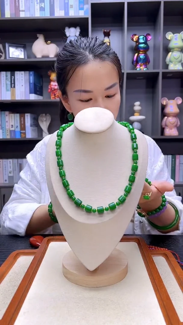 翡翠14K金镶嵌颈饰丹丹diy劲饰