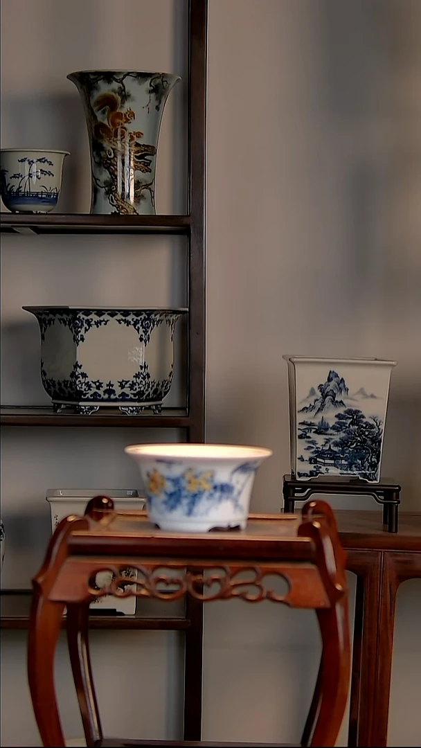 景德镇手工陶瓷花盆