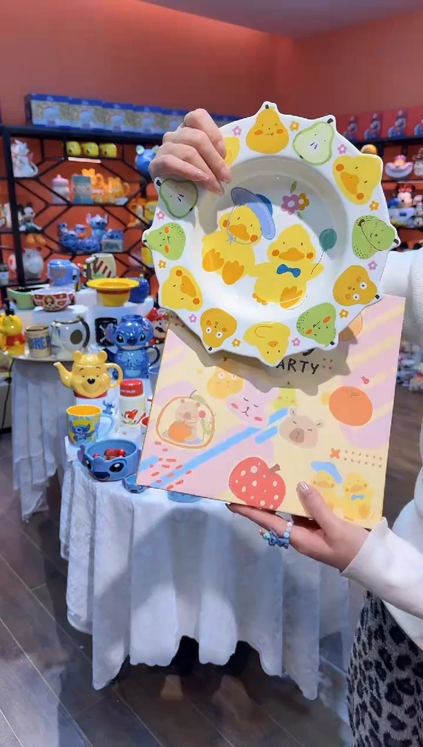 瓷片@@鸭梨陶瓷10寸意面盘