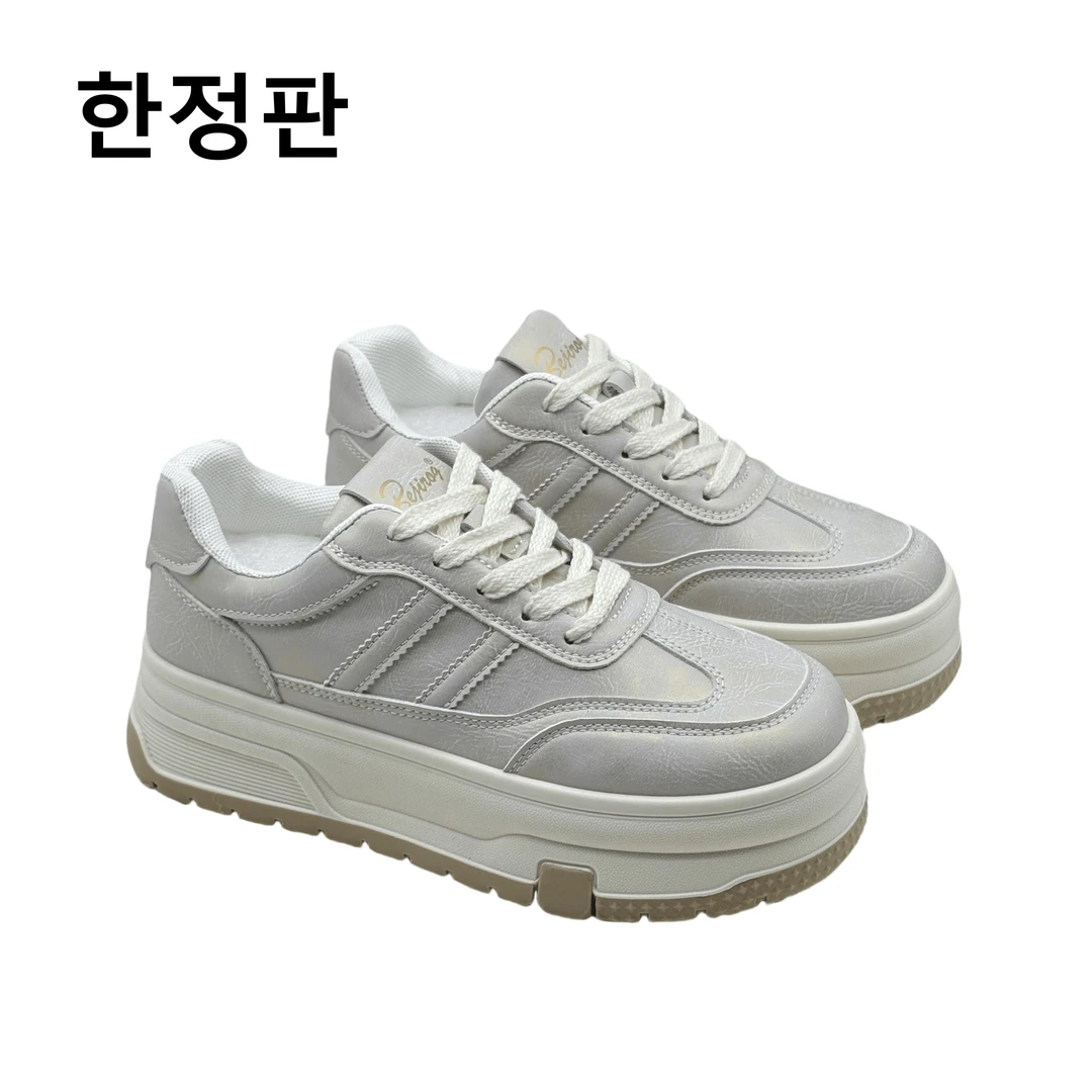 신상품2025春季新款女小白鞋防滑轻便软底板鞋厚底增高百搭休闲鞋