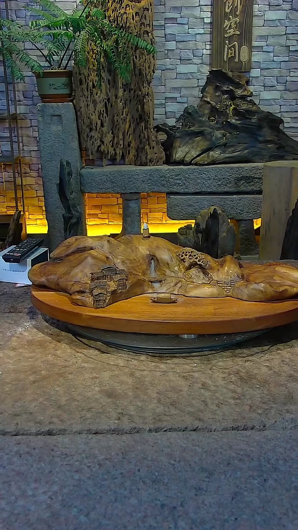 木金丝楠木山水摆件