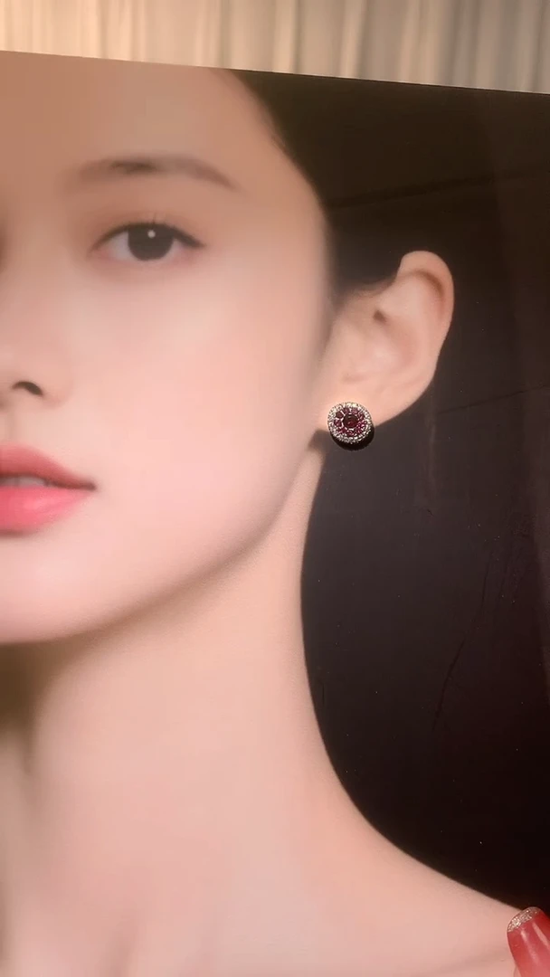 未镶嵌耳饰石榴石【宝石矿主严选】