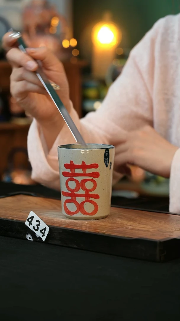 杯手绘心瓷陶瓷浮力