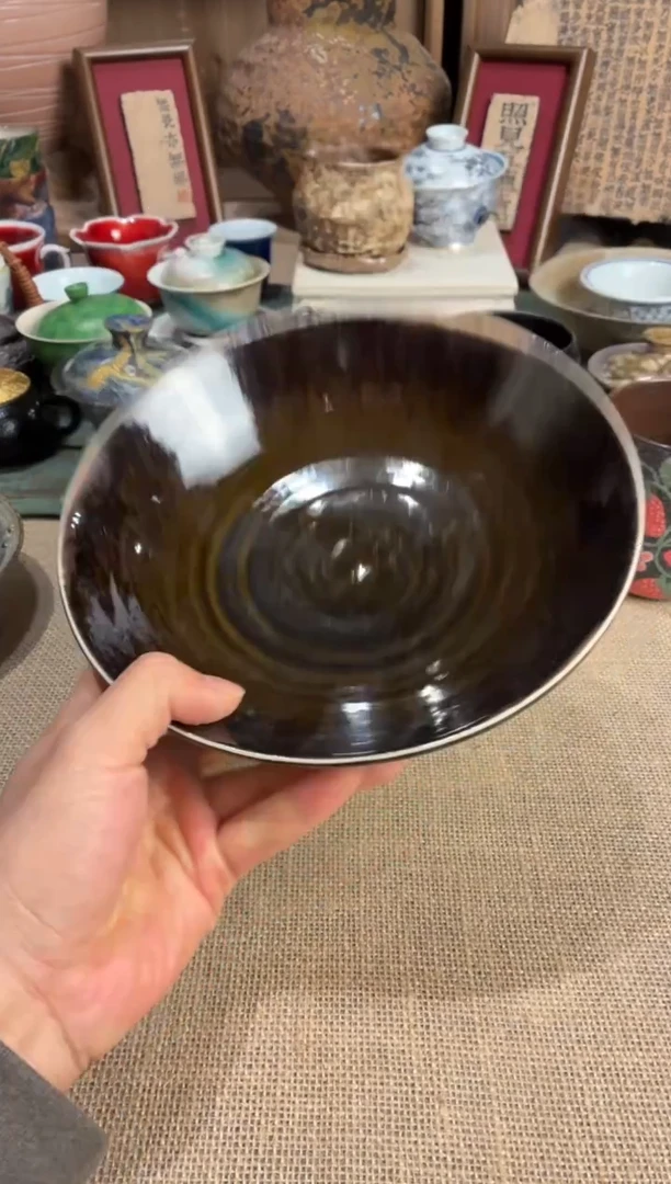 瓷片w***9957 微瑕天目斗碗1个