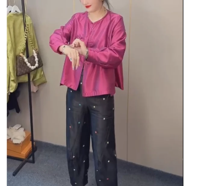 2025夏季新款网红同款洋气韩版爆款国风休闲外套裤子M-tpy2