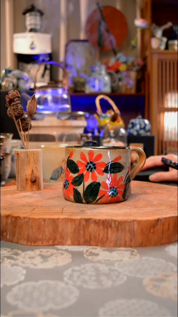 【闪购商品】杯子向日葵手工手绘手工手绘