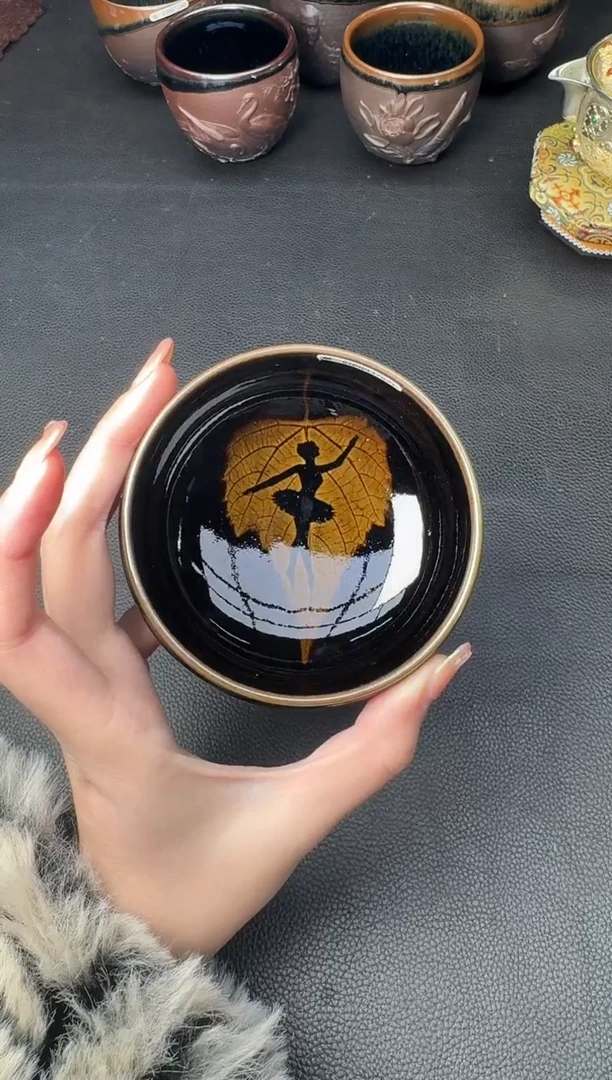 【闪购商品】茶盏建盏故事丁家相人文木叶59