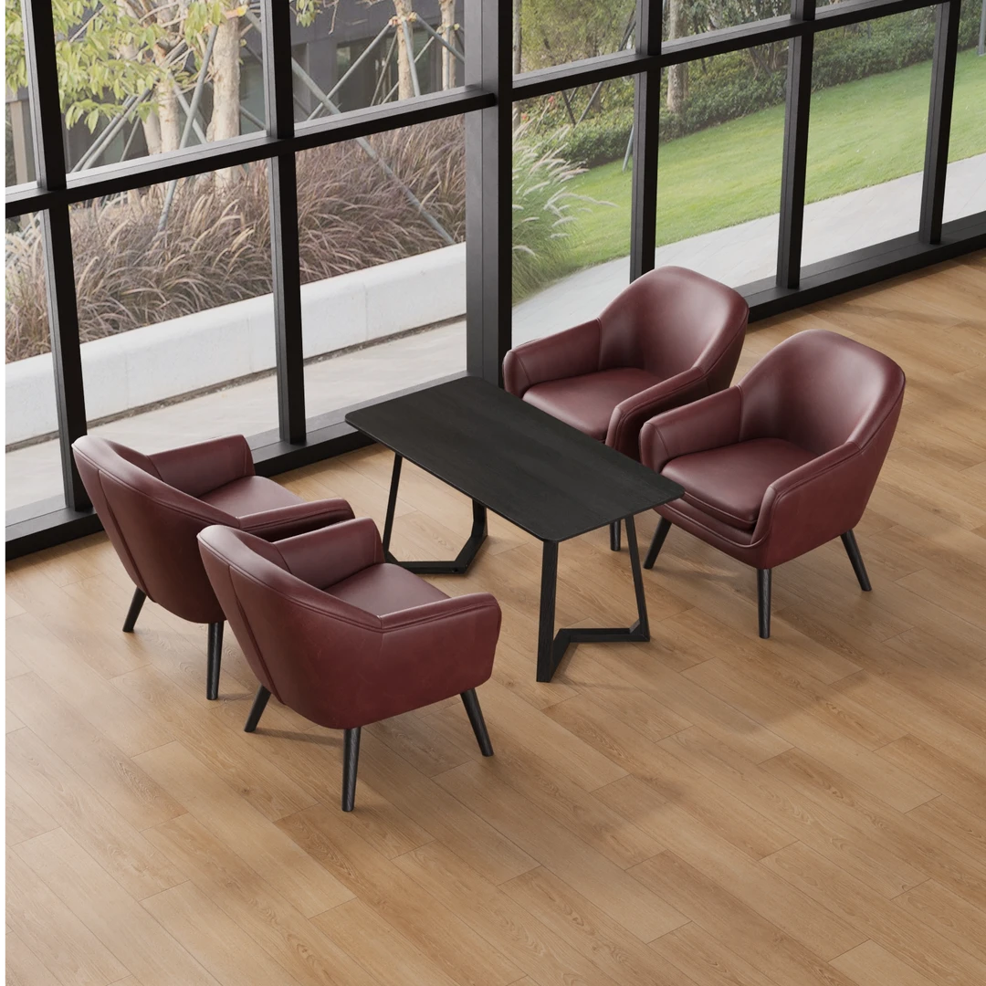 小户型现代简约阳台客厅休闲咖啡奶茶酒店公寓洽谈沙发单椅子组合