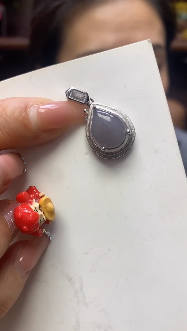 【闪购商品】和田玉吊坠银S925镶嵌·