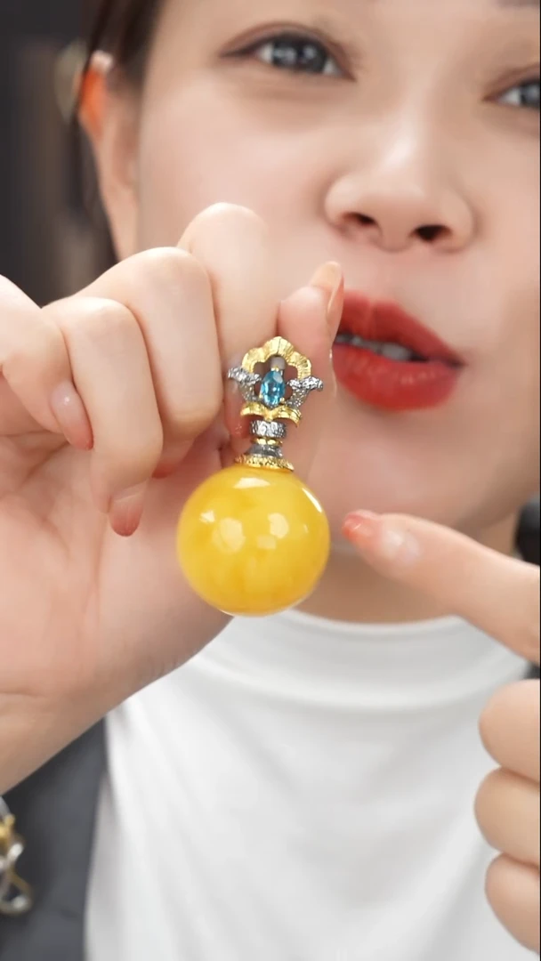 琥珀吊坠(不含链)未镶嵌精品蜜蜡吊坠