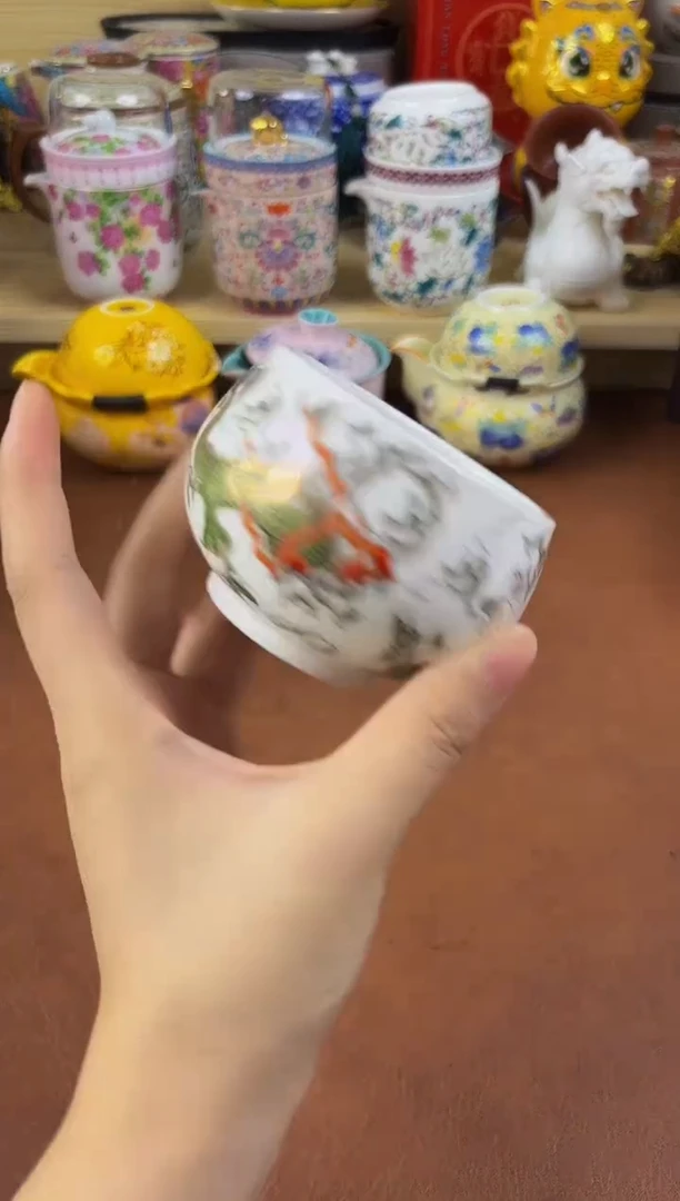 陶瓷茶具摆件旅行套组