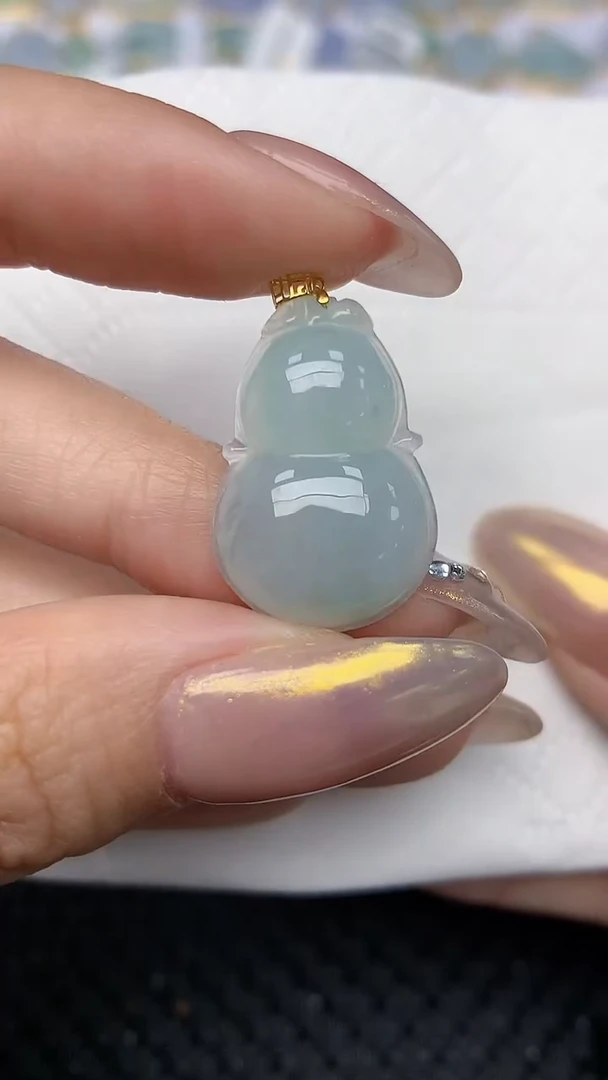 【闪购商品】翡翠颈饰18K金镶嵌天然翡翠A货