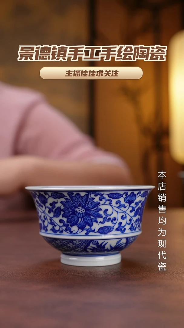 摆件景德镇全手工手绘
