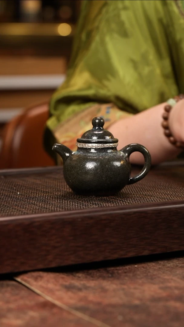 茶壶紫砂底槽清柴烧小叶紫檀木掇球