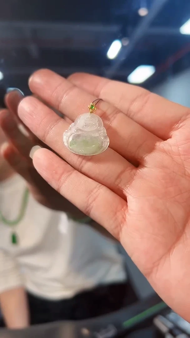 【闪购商品】翡翠颈饰18K金镶嵌缅料A货/支持复检/一件