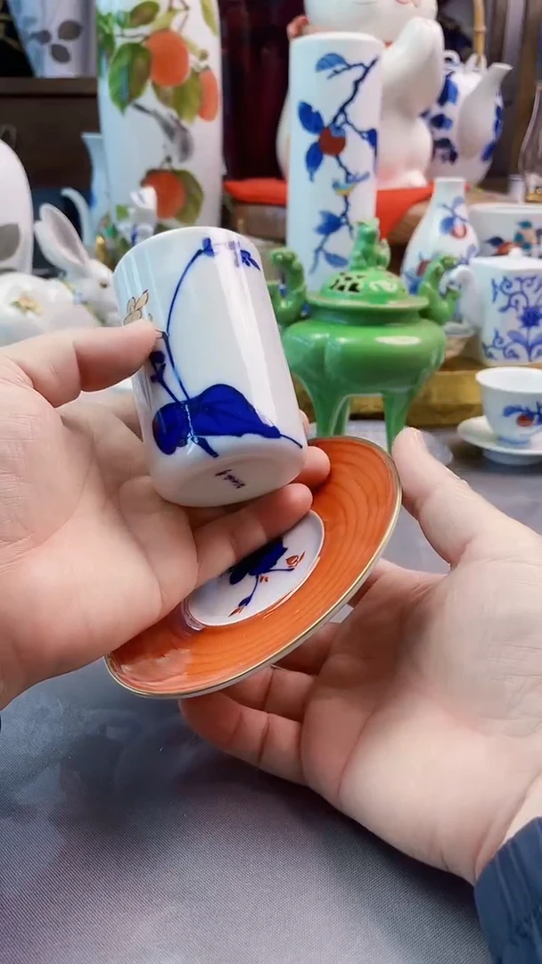 瓷片香兰东社杯两件套