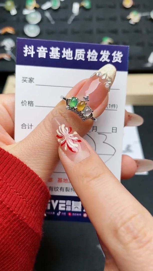 【闪购商品】翡翠戒指银S925镶嵌...............