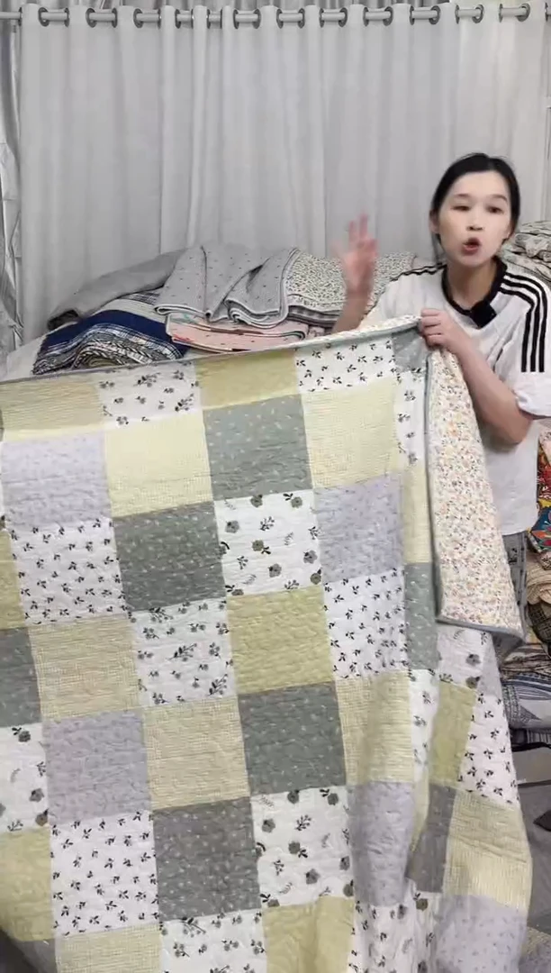 棉200*230绿灰格子