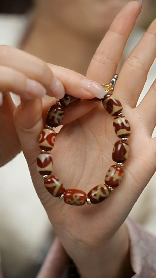 未镶嵌手串玛瑙/玉髓（覆膜）条纹玛瑙