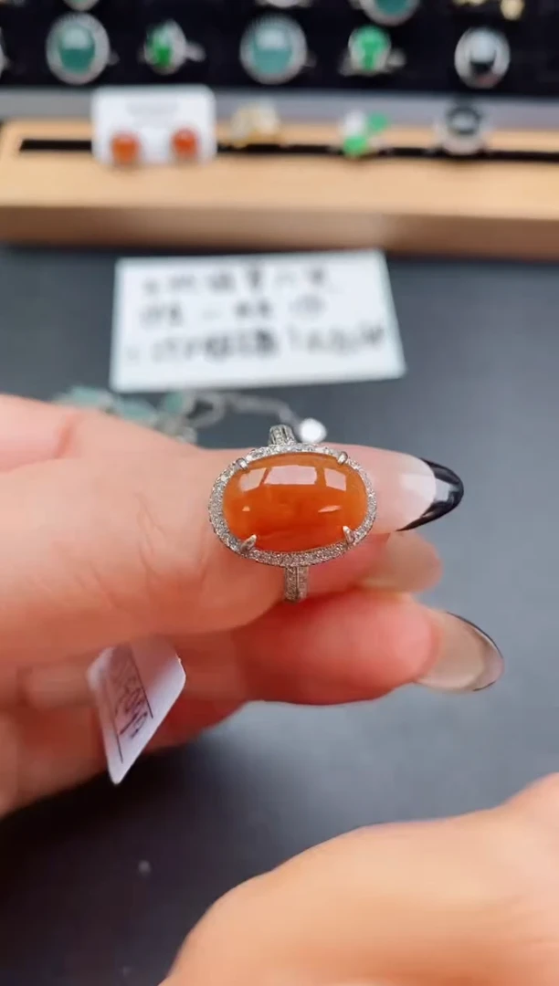 银S925镶嵌戒指翡翠508