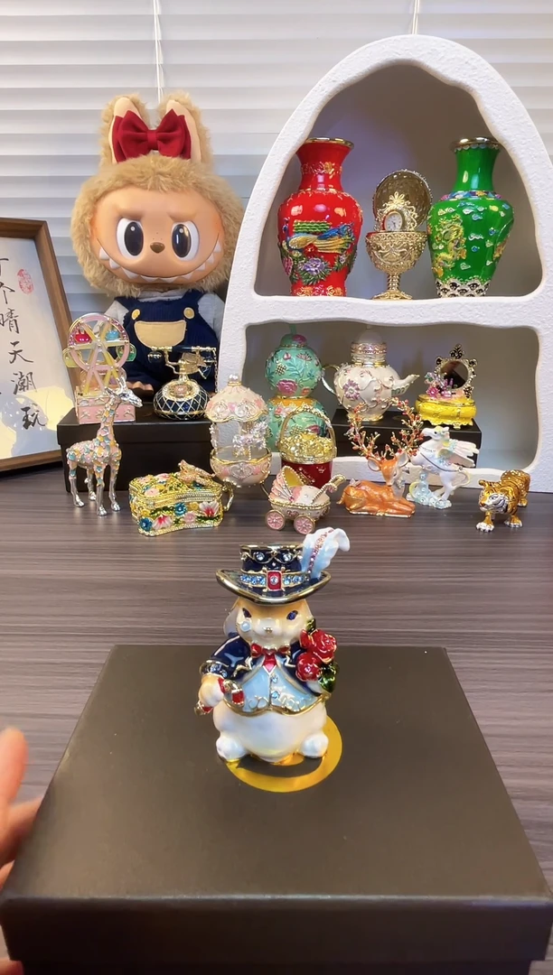 七宝烧珐琅彩首饰盒 摆件 送人送礼个人收藏    伯爵