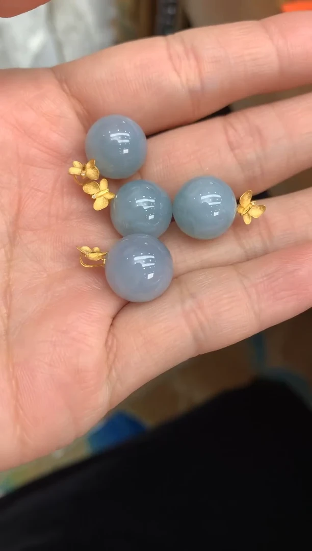 【闪购商品】翡翠颈饰18K金镶嵌圆珠 多样性发（1件）