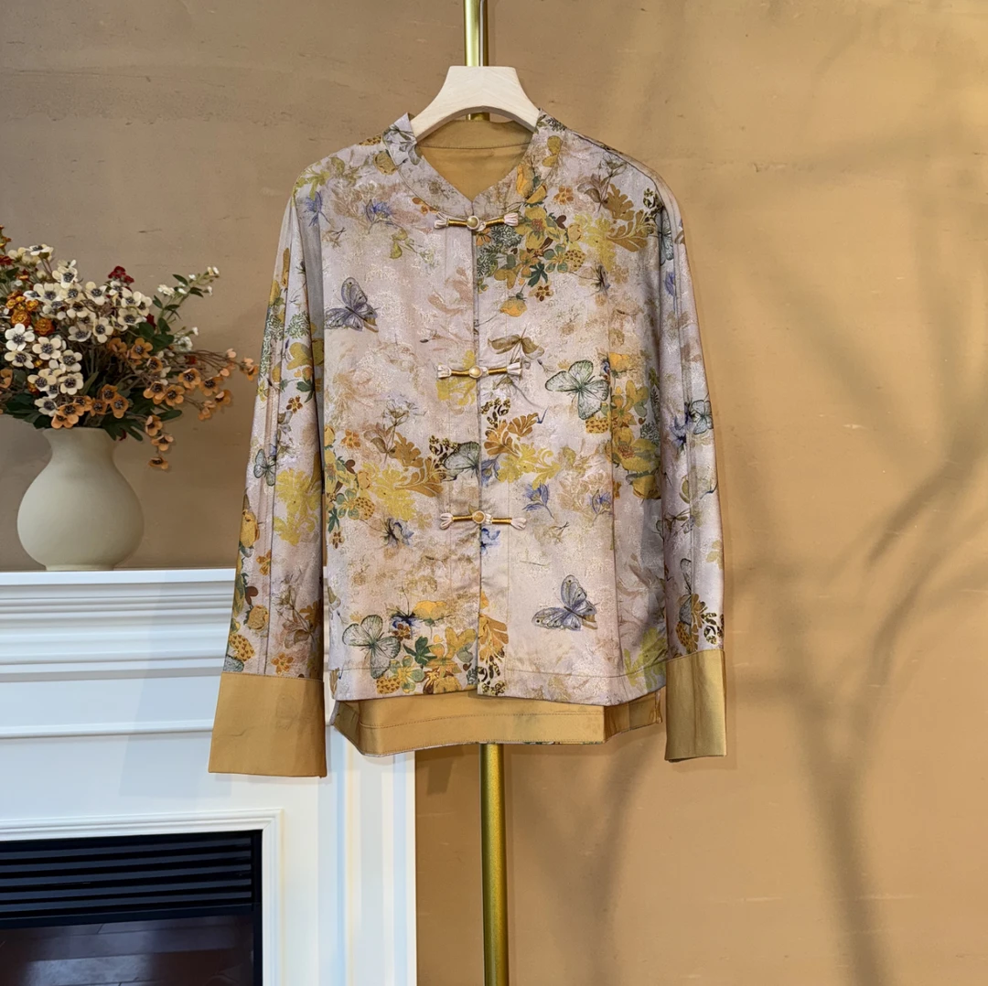 [无天]Q277春季手工盘扣宽松女装女国风复古上衣新中式开衫