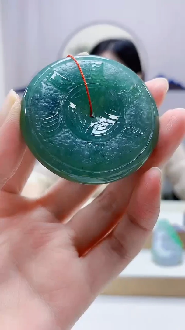 未镶嵌定制翡翠4852zm-毛货挂件扣子89