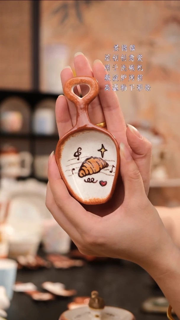摆件景德镇手工手绘设计师款