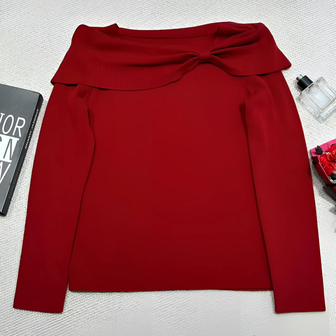 时尚百搭羊毛毛衣气质女纯色长袖修身显瘦休闲0113