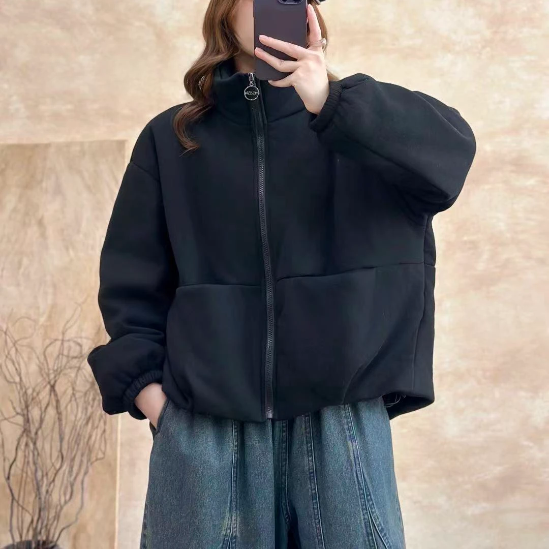 18809新款秋冬加厚棉服休闲减龄百搭