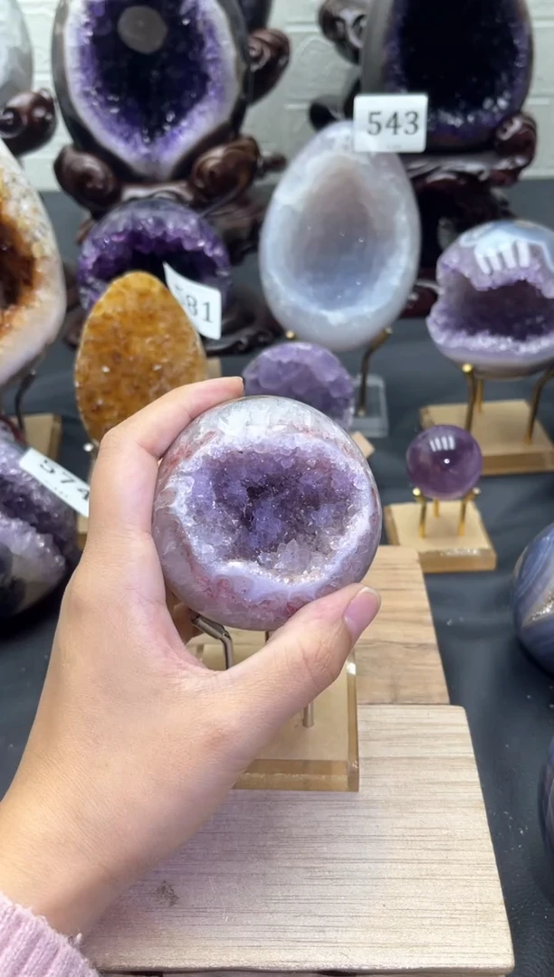 未镶嵌大型摆件（非配饰）紫晶600号开口笑