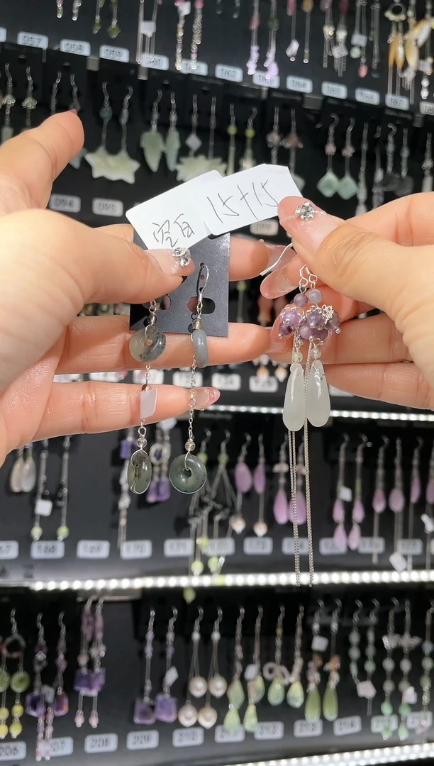 【闪购商品】紫晶耳饰银S925镶嵌空白in