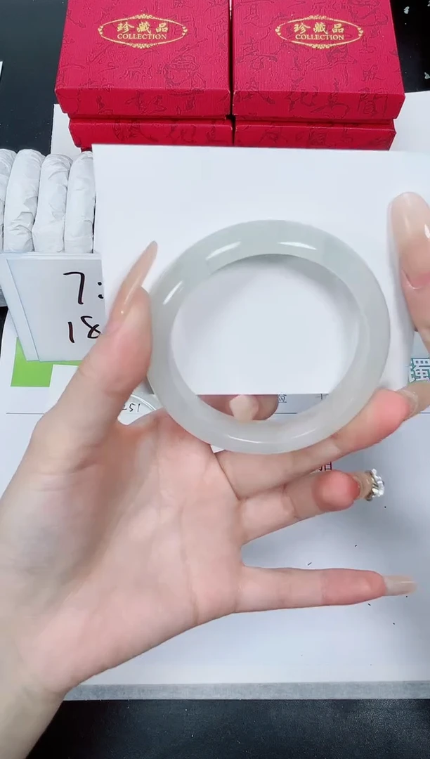 【闪购商品】石英质玉手镯合金K252-53.3