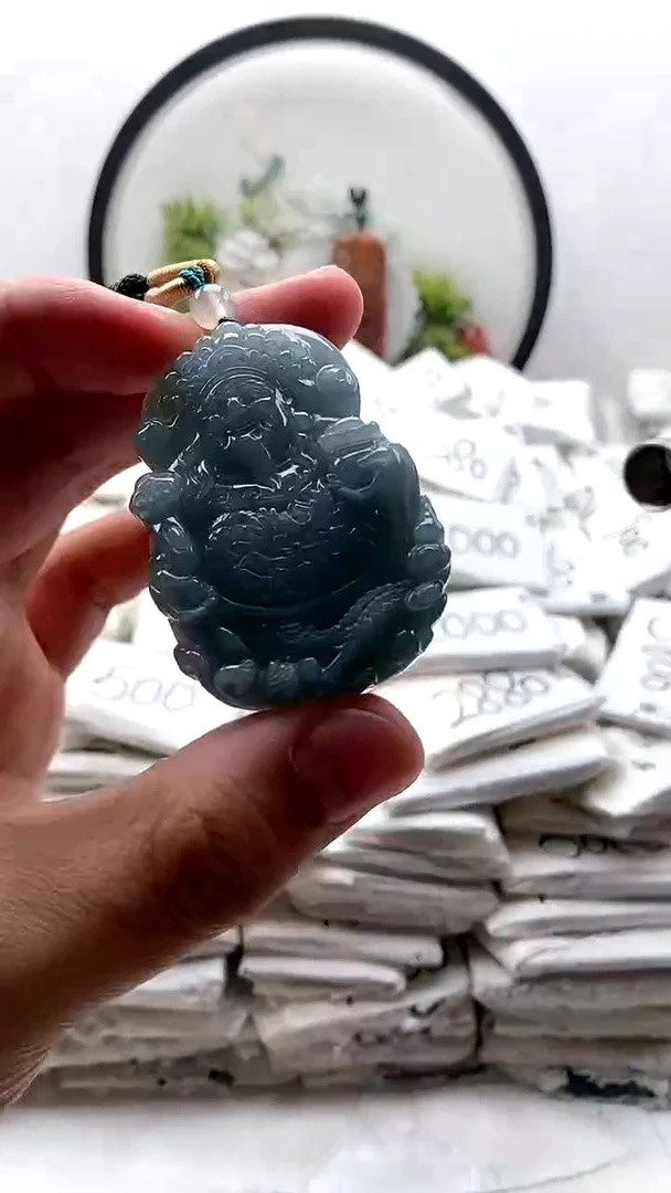 颈饰未镶嵌翡翠财神1