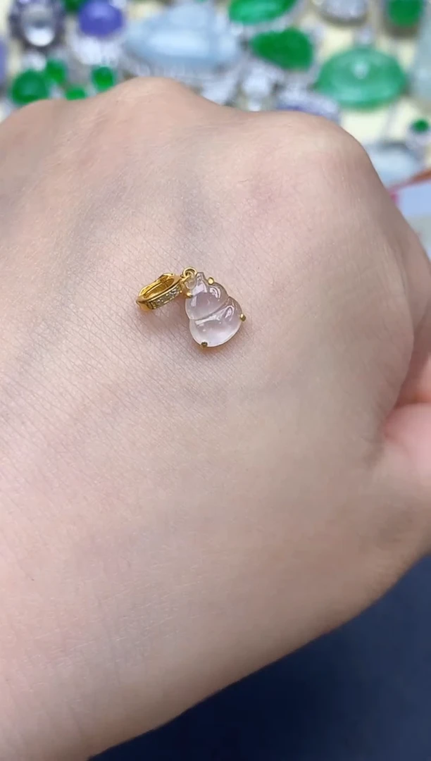 颈饰18K金镶嵌翡翠82-中国好珍宝