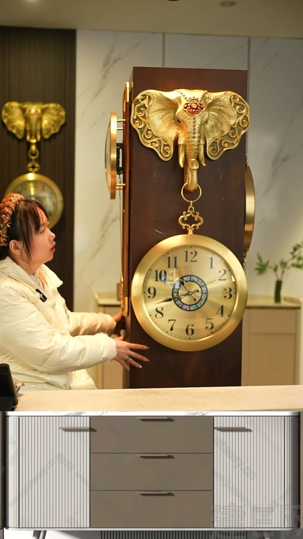 【闪购商品】有机玻璃黄铜挂钟