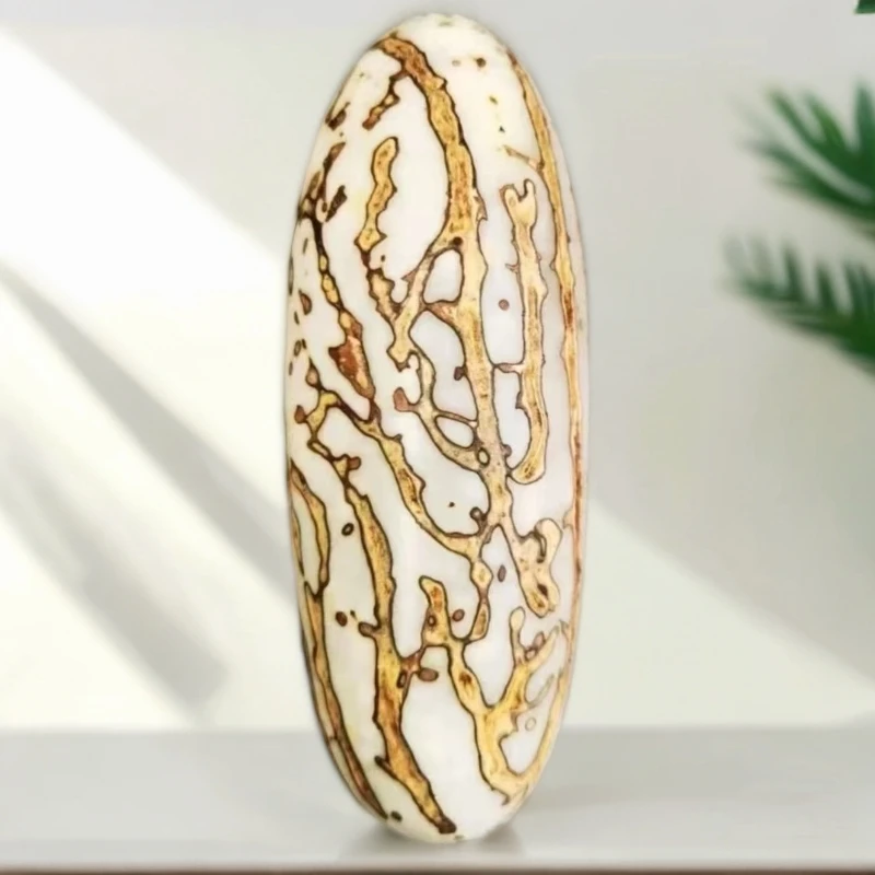 【千眼菩提】玉化风化老果手把件配好绳子盘玩饰品