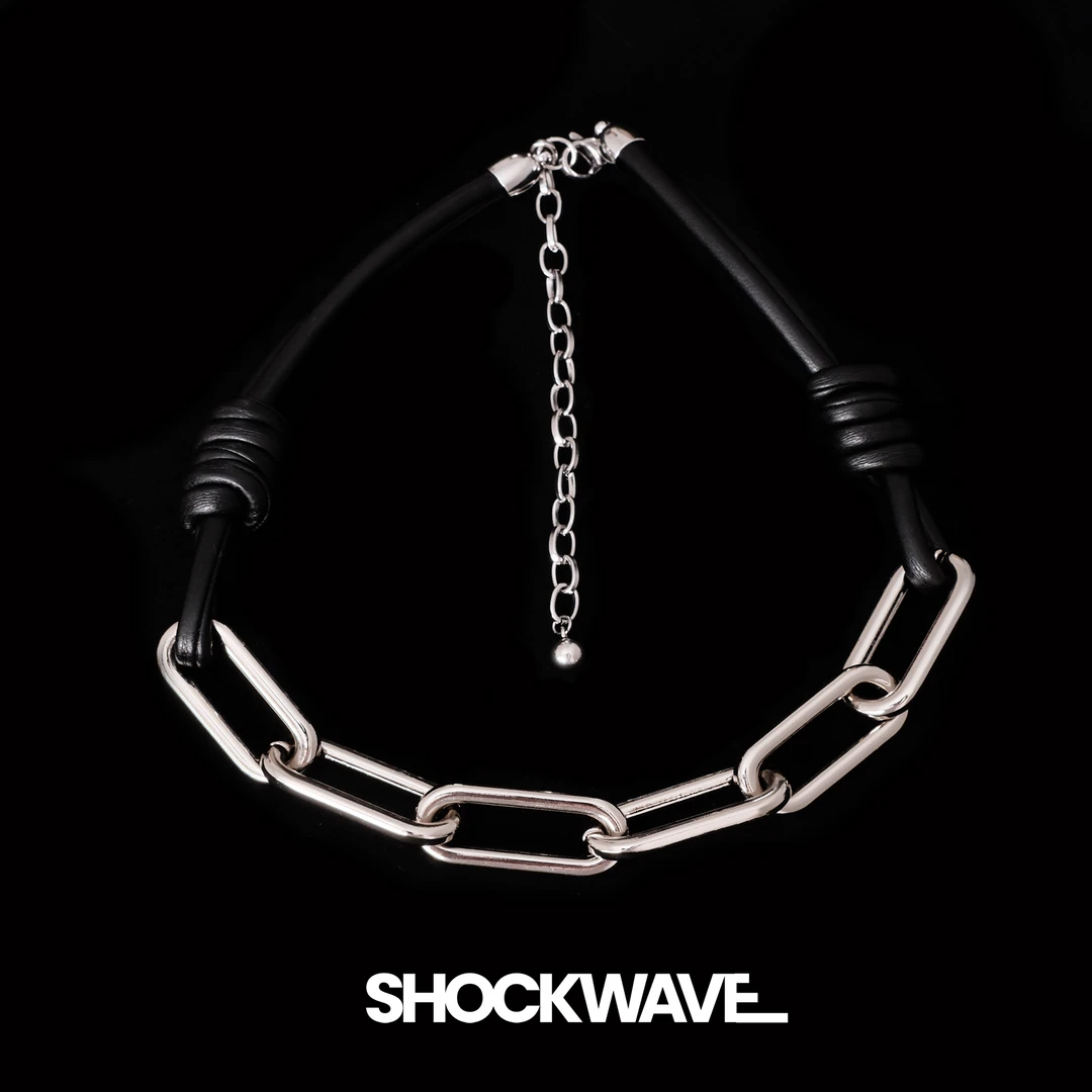 钛钢皮质项链  【SHK】新品上线•黑银喘息颈链