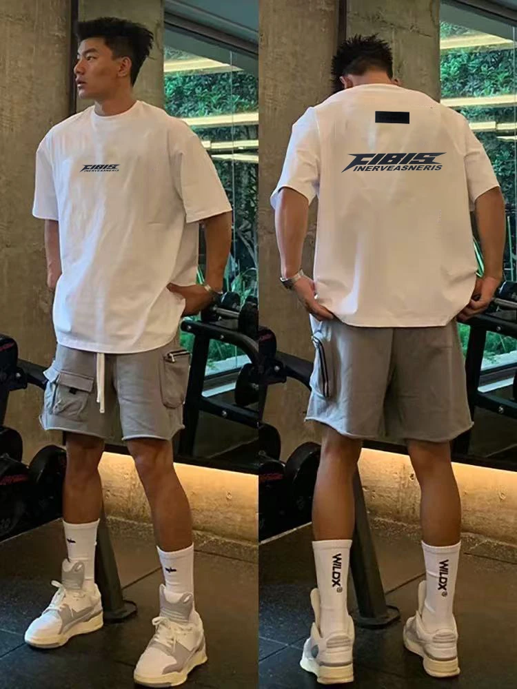 百搭纯棉休闲春夏宽松圆领潮流休闲T恤--FIB