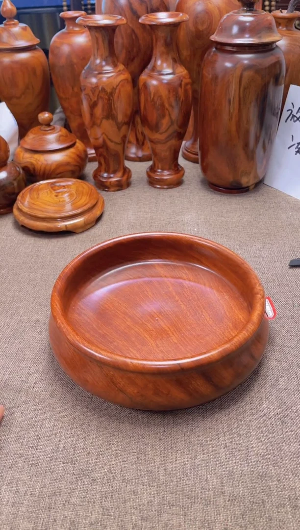 【闪购商品】大果紫檀（缅甸花梨）木艺笔洗4.9/18