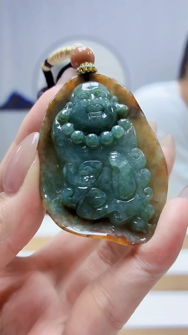 未镶嵌定制翡翠4898MM-毛货挂件40