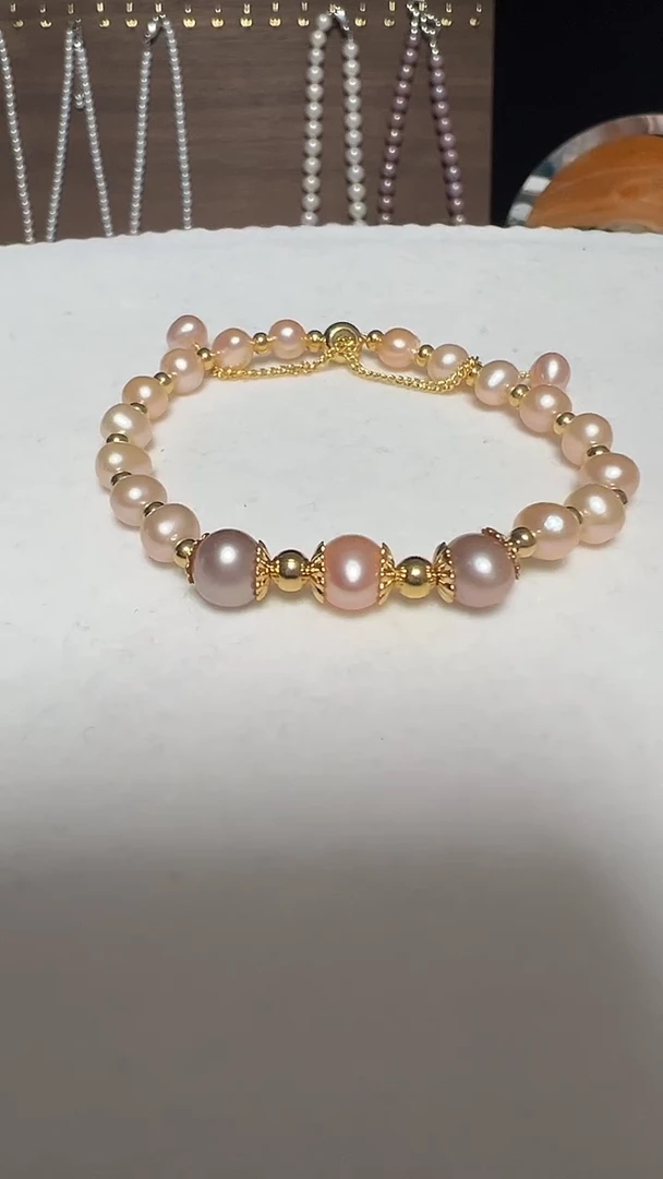 钛钢手绳淡水珍珠永丽严选
