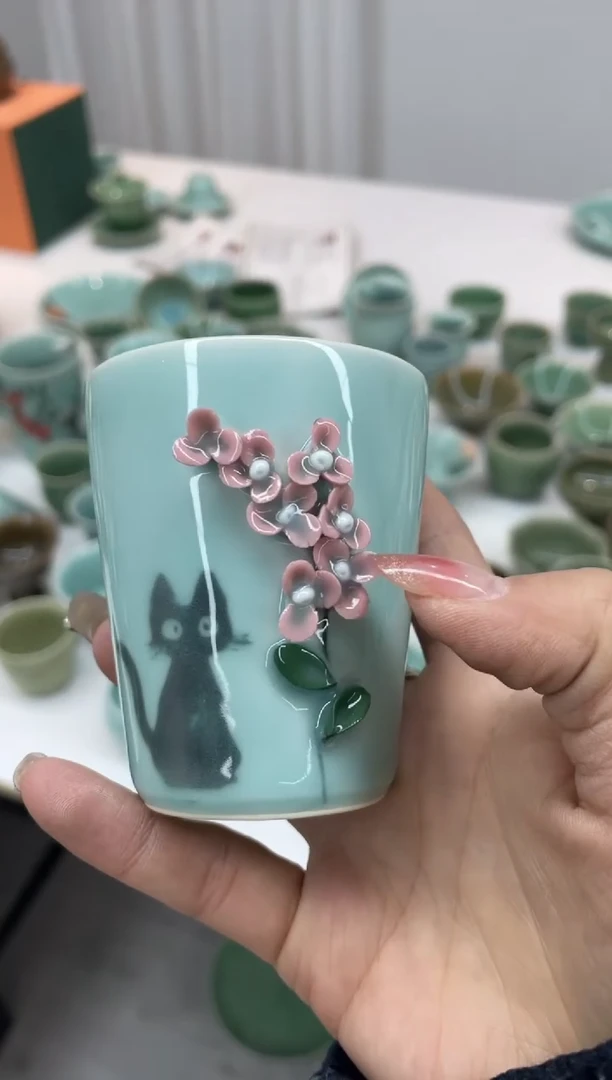 慧仙青瓷手工捏花  源头厂家特价福利