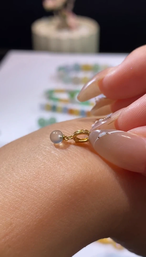 未镶嵌定制翡翠珠珠提溜  买断不退换