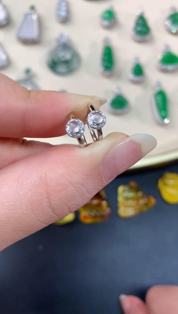 【闪购商品】翡翠耳饰18K金镶嵌A140多样性发一件|980